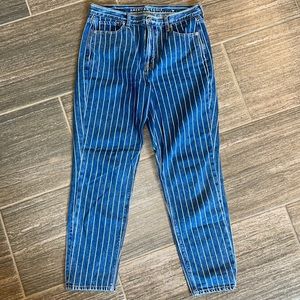 AE striped mom jeans